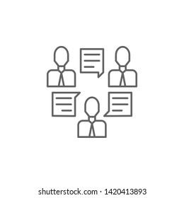 Brainstorm, team icon. Element of teamwork icon. Thin line icon for website design and development, app development. Premium icon