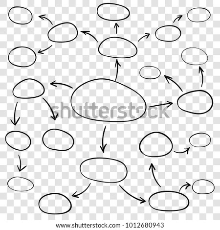 Brainstorm Template Bubbles Lines Doodle Style Stock Vector (Royalty ...