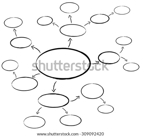 Brainstorm Template - Bubbles are white filled shapes, which can be used on any color background.  Includes AI file with unexpanded strokes for editing.