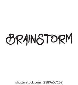 Brainstorm-Text auf weißem Hintergrund.