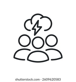 Brainstorm thin line icons. Perfect pixel on transparent background
