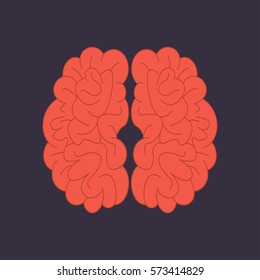 Brainstorm think idea logotype brain silhouette design - vector