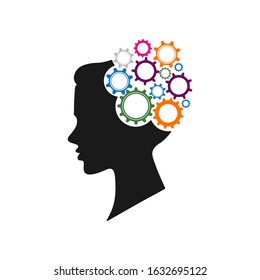 
Brainstorm. Think. Vector color icon isolated on white background.