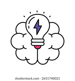 Brainstorm Vector Filled outline illustration style icon. EPS 10 file