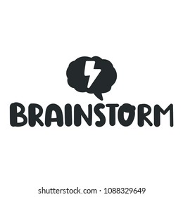 Brainstorm. Vector hand drawn illustration on white background.