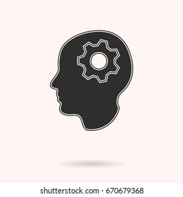 Brainstorm vector icon. Black illustration isolated on white background for graphic and web design.