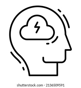 brainstorm vector icon. Illustration for graphic and web design.