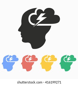Brainstorm  vector icon. Illustration isolated on white  background for graphic and web design.