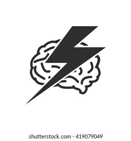  Brainstorm  vector icon. Illustration isolated on white  background for graphic and web design.