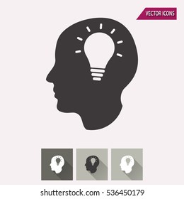 Brainstorm vector icon. Illustration isolated for graphic and web design.