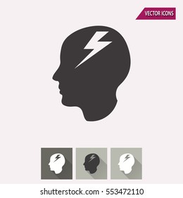 Brainstorm vector icon. Illustration isolated for graphic and web design.