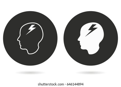 Brainstorm vector icon. Illustration isolated for graphic and web design.