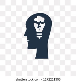 Brainstorm vector icon isolated on transparent background, Brainstorm transparency concept can be used web and mobile