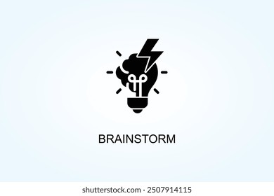 Vector De Tormenta De Ideas O Ilustración De Símbolo De Logotipo