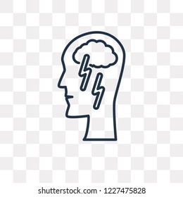 Brainstorm vector outline icon isolated on transparent background, high quality linear Brainstorm transparency concept can be used web and mobile
