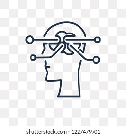 Brainstorm vector outline icon isolated on transparent background, high quality linear Brainstorm transparency concept can be used web and mobile