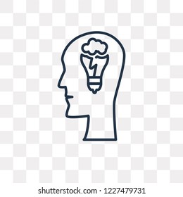 Brainstorm vector outline icon isolated on transparent background, high quality linear Brainstorm transparency concept can be used web and mobile