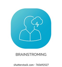 brainstorm vector thin line icon