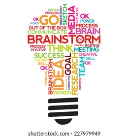 Brainstorm vector word shape cloud 