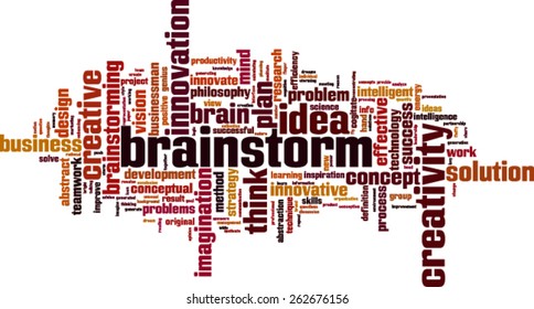 Brainstorm word cloud concept. Vector illustration