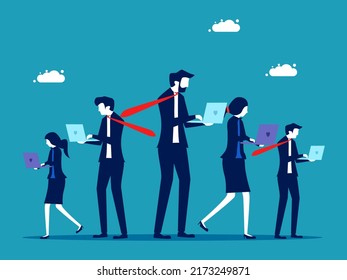Brainstorm to work as a team. Assemble a team of IT experts. business concept vector.
