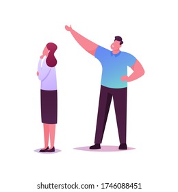 Concepto de Brainstorm o Proceso de Trabajo. Personajes de negocios discutiendo ideas en la reunión de Office. Desarrollo de proyectos de equipo, trabajo en equipo. Empleados de gerentes se comunican. Ilustración de vectores lineales
