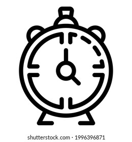 Brainstorming alarm clock icon. Outline Brainstorming alarm clock vector icon for web design isolated on white background