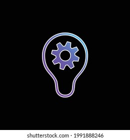 Brainstorming blue gradient vector icon