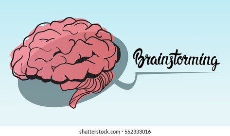 Brainstorming Briefing Idea Creative Concept Doodle Sketch Hand Draw Background Business Brainstorming Infographic Vector Illustration