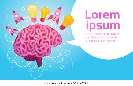 Brainstorming Briefing New Business Startup Idea Creative Concept Flat Vector Illustration