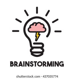 Brainstorming bulb icon
