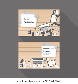 Brainstorming Business card vector 