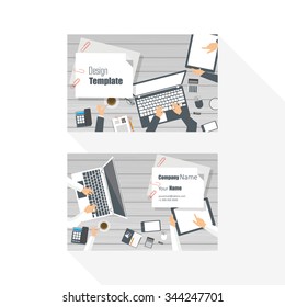 Brainstorming Business card vector 