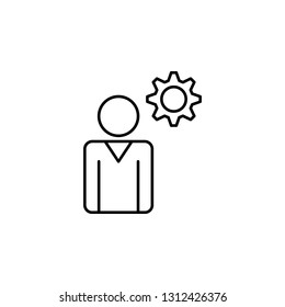 brainstorming, business icon. Simple thin line, outline vector of Business management icons for UI and UX, website or mobile application