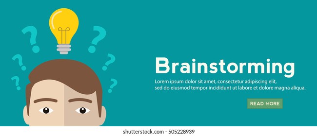 Brainstorming concept with businessman Lightbulb vector illustration