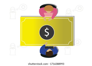 Brainstorming concept on white background. Creative idea design. Flat vector illustration for template, brochure or presentation.
