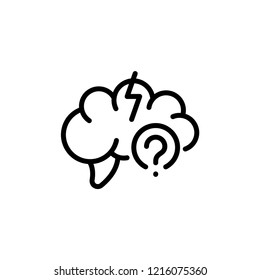 Brainstorming creative idea abstract icon.