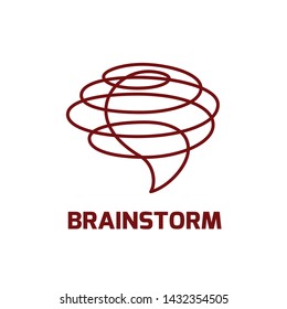 Brainstorming creative idea abstract icon.