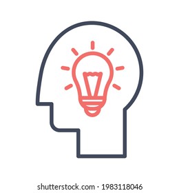 Brainstorming, creative ,idea icon vector image. Can also be used for cyber security. Suitable for use on web apps, mobile apps and print media.