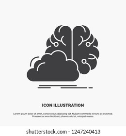 brainstorming, creative, idea, innovation, inspiration Icon. glyph vector gray symbol for UI and UX, website or mobile application