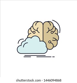 brainstorming, creative, idea, innovation, inspiration Flat Color Icon Vector