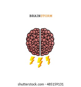 Brainstorming creative idea. Vector Illustration