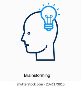 Brainstorming or Creativity Icon Concept