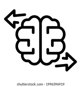 Brainstorming discussion icon. Outline Brainstorming discussion vector icon for web design isolated on white background