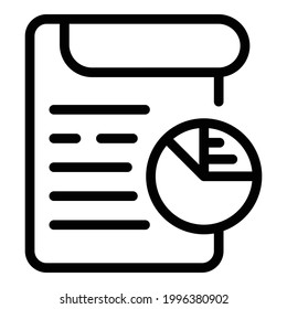 Brainstorming document icon. Outline Brainstorming document vector icon for web design isolated on white background