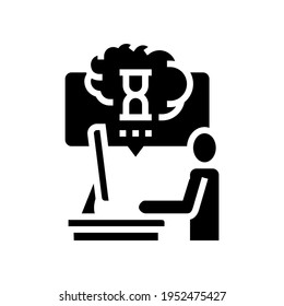 brainstorming education glyph icon vector. brainstorming education sign. isolated contour symbol black illustration