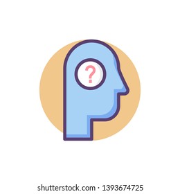 Brainstorming filled color vector icon