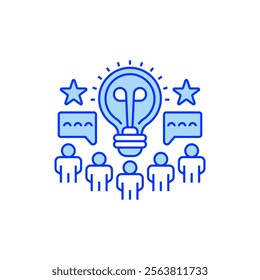 Brainstorming Filled Line Icon. linear style sign for mobile concept and web design. Outline vector icon.
