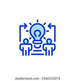 Brainstorming Filled Line Icon. linear style sign for mobile concept and web design. Outline vector icon.