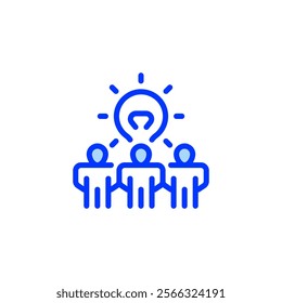 Brainstorming Filled Line Icon. linear style sign for mobile concept and web design. Outline vector icon.